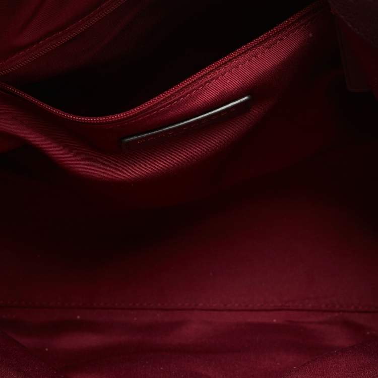 Pre Owned Marc Jacobs Burgundy Leather Empire City Satchel