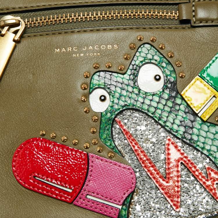 Pre Owned Marc Jacobs Green Leather Frog Shoulder Bag