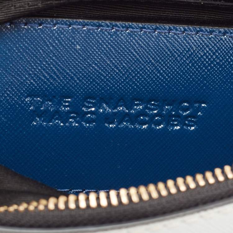 Pre Owned Marc Jacobs Two Tone Blue Leather Snapshot Crossbody Bag