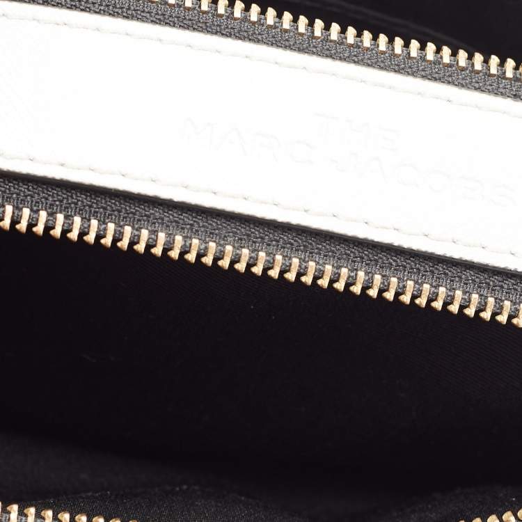 Pre Owned Marc Jacobs Two Tone Blue Leather Snapshot Crossbody Bag