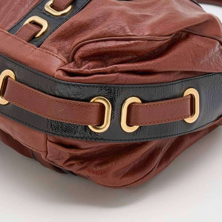Pre Owned Marc Jacobs Brown/Black Leather Satchel