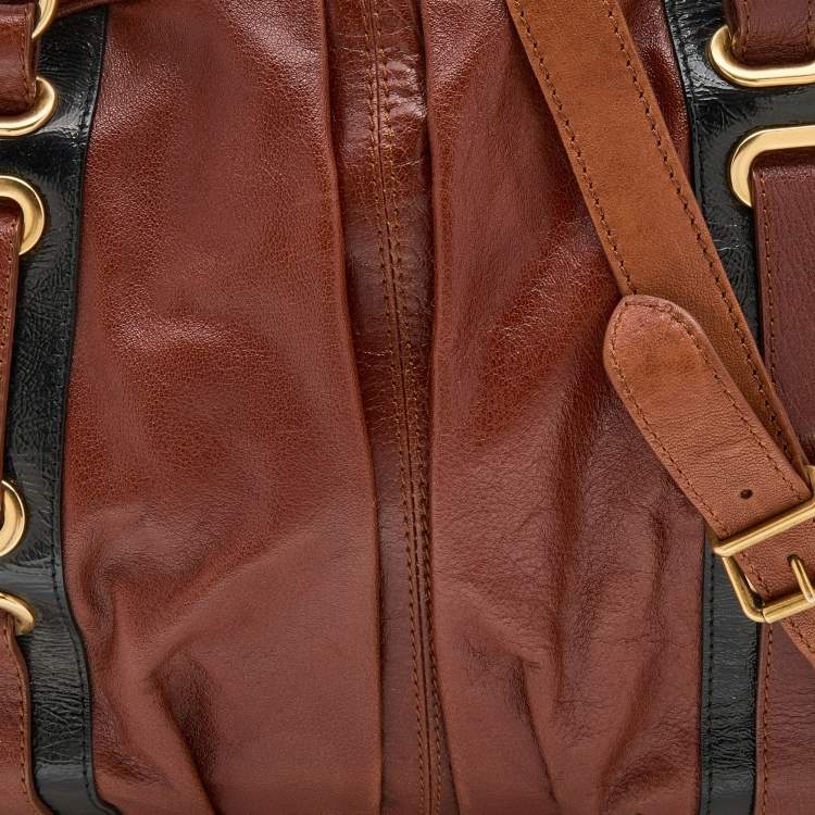 Pre Owned Marc Jacobs Brown/Black Leather Satchel