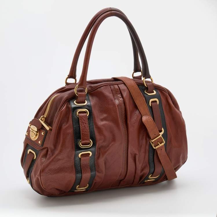 Pre Owned Marc Jacobs Brown/Black Leather Satchel