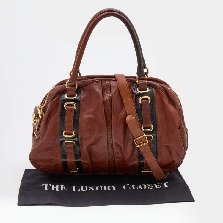 Pre Owned Marc Jacobs Brown/Black Leather Satchel