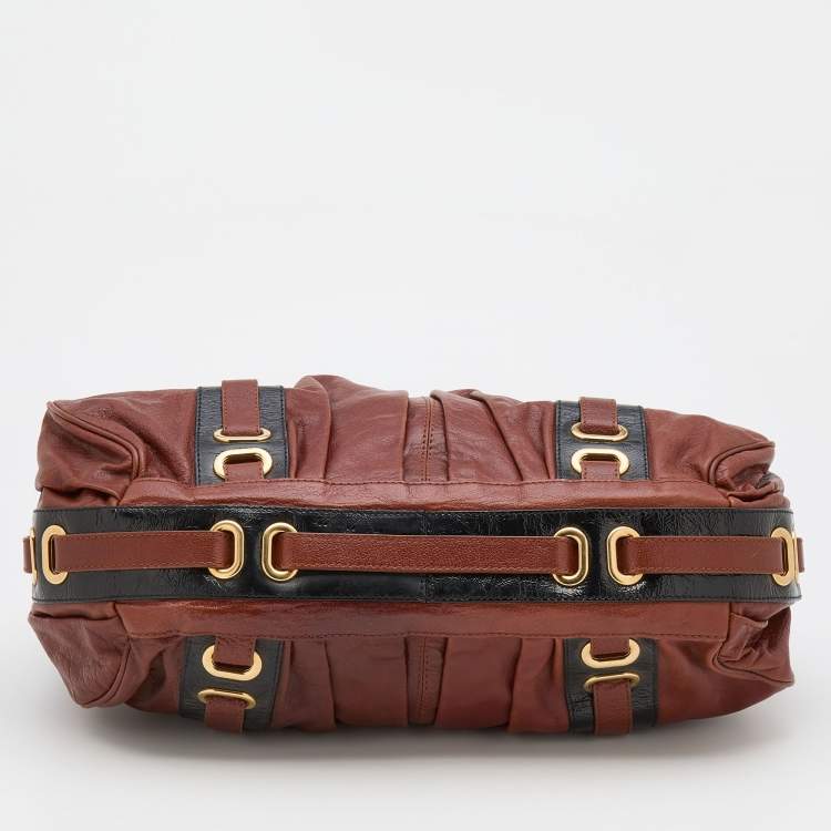 Pre Owned Marc Jacobs Brown/Black Leather Satchel