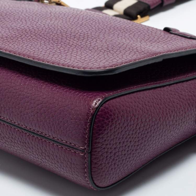Pre Owned Marc Jacobs Purple Leather Small Gotham Shoulder Bag