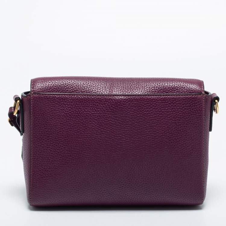Pre Owned Marc Jacobs Purple Leather Small Gotham Shoulder Bag