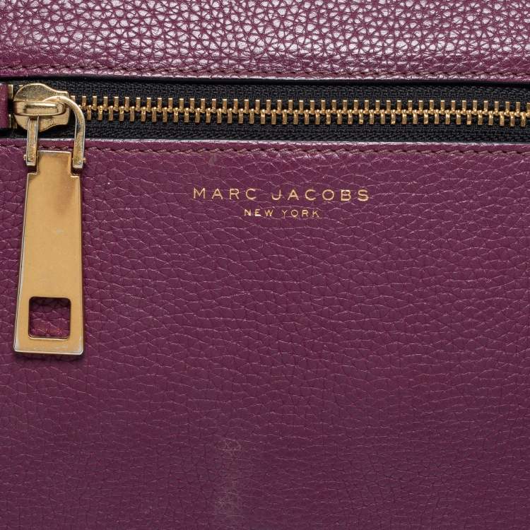 Pre Owned Marc Jacobs Purple Leather Small Gotham Shoulder Bag
