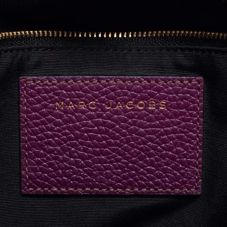 Pre Owned Marc Jacobs Purple Leather Small Gotham Shoulder Bag