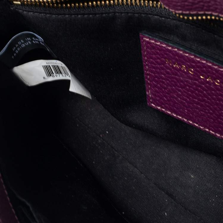 Pre Owned Marc Jacobs Purple Leather Small Gotham Shoulder Bag
