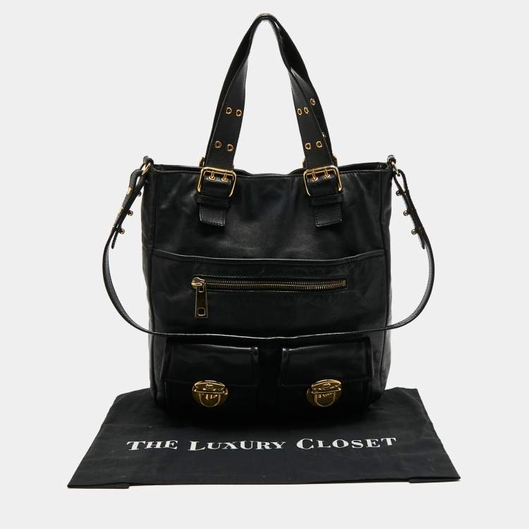 Pre Owned Marc Jacobs Black Leather Multipocket Shoulder Bag
