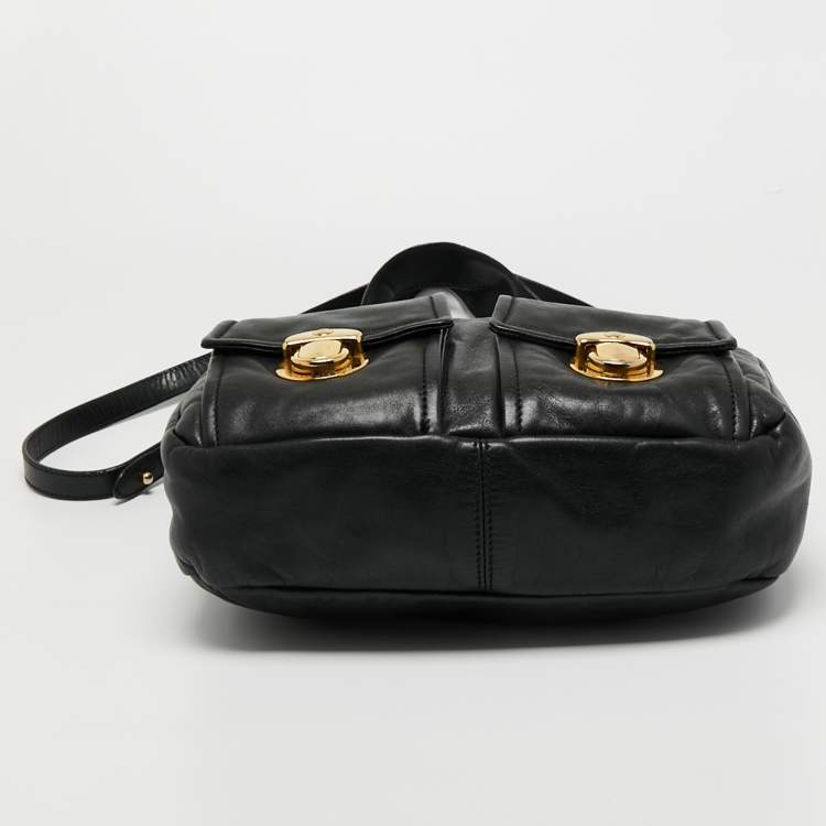 Pre Owned Marc Jacobs Black Leather Multipocket Shoulder Bag