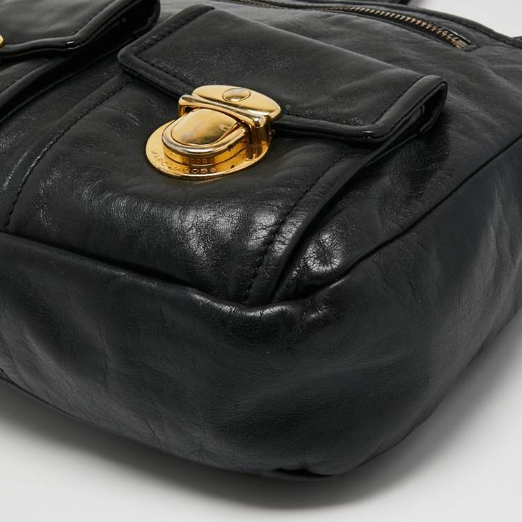 Pre Owned Marc Jacobs Black Leather Multipocket Shoulder Bag