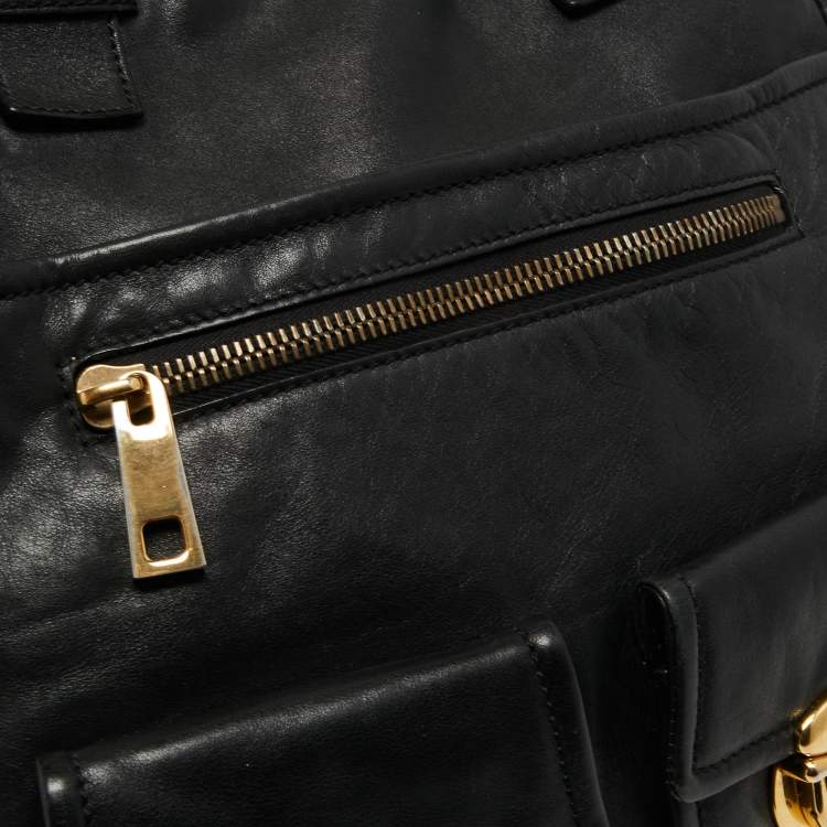 Pre Owned Marc Jacobs Black Leather Multipocket Shoulder Bag