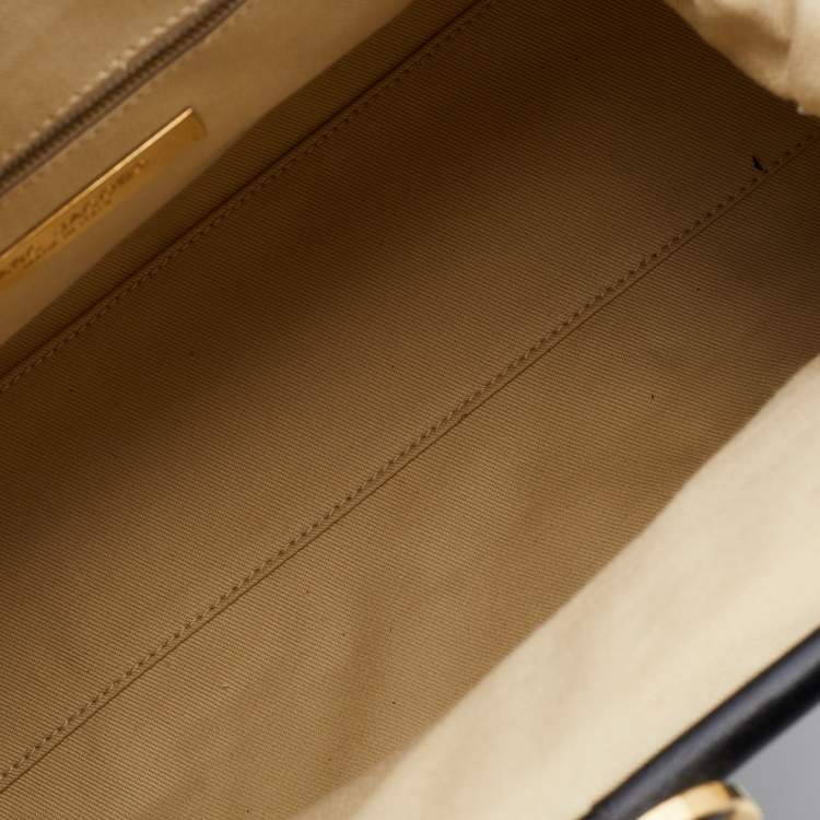 Pre Owned Marc Jacobs Black Quilted Leather Stam Satchel Bag