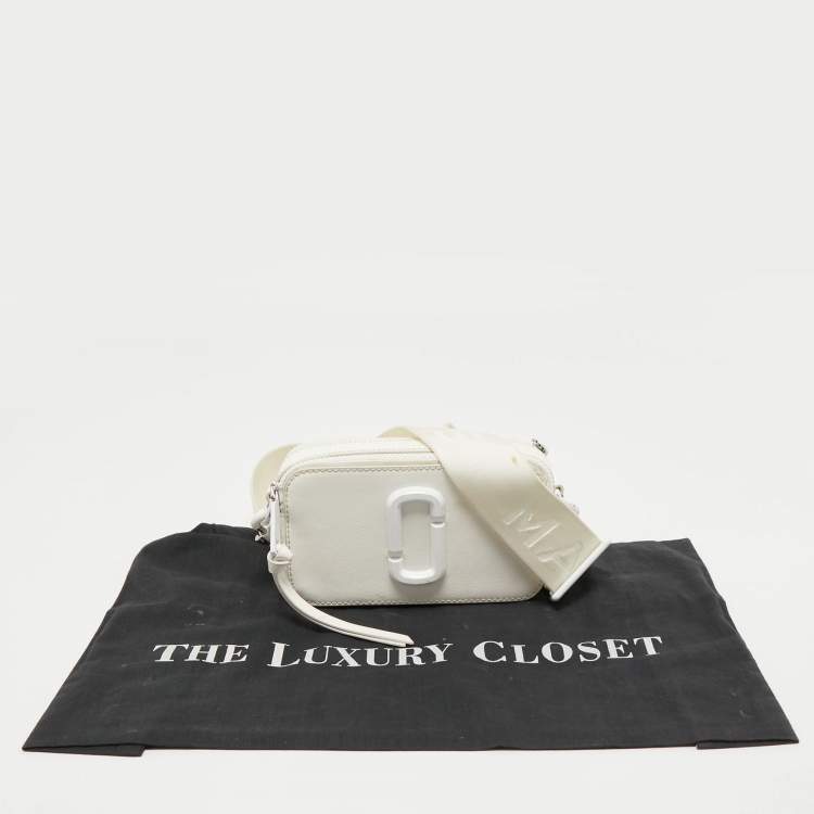 Pre Owned Marc Jacobs White Leather Snapshot Camera Crossbody Bag