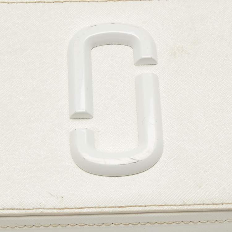 Pre Owned Marc Jacobs White Leather Snapshot Camera Crossbody Bag