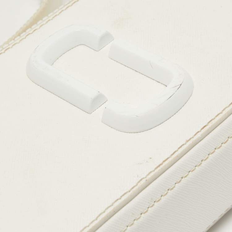 Pre Owned Marc Jacobs White Leather Snapshot Camera Crossbody Bag