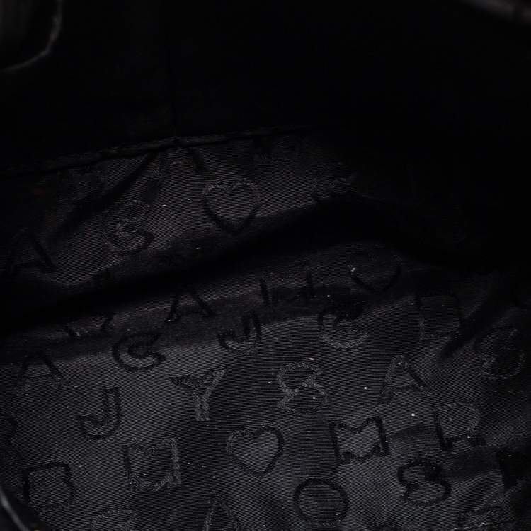 Pre Owned Marc Jacobs Black Leather Petal to the Metal Natasha Bird Shoulder Bag