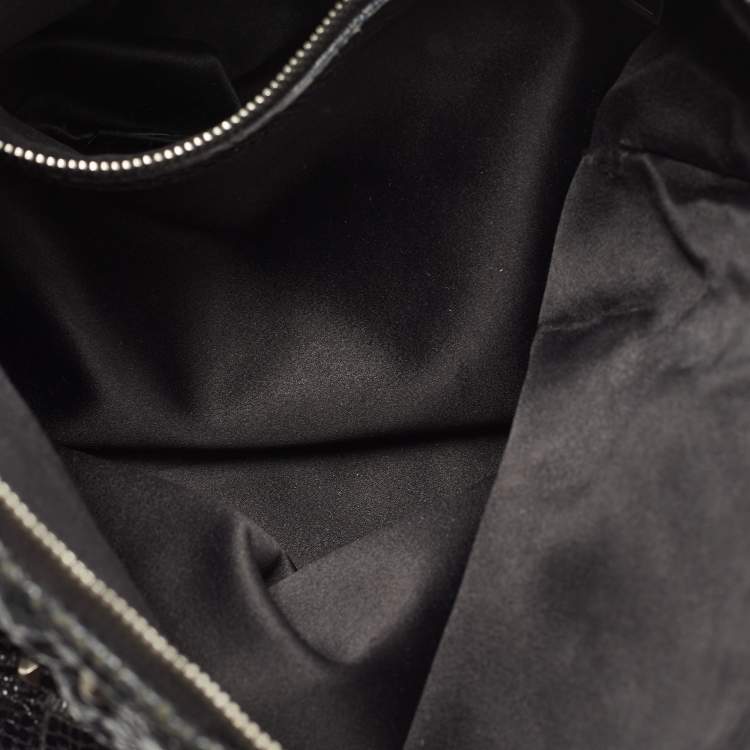 Pre Owned Marc Jacobs Black Leather Embellished Shoulder Bag