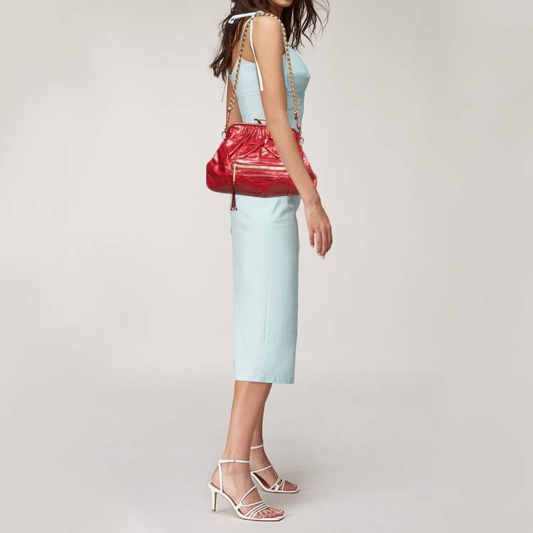Pre Owned Marc Jacobs Red Quilted Leather Little Stam Shoulder Bag