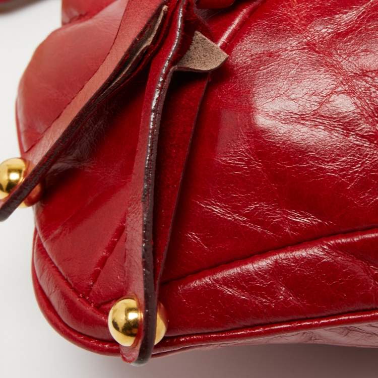 Pre Owned Marc Jacobs Red Quilted Leather Little Stam Shoulder Bag