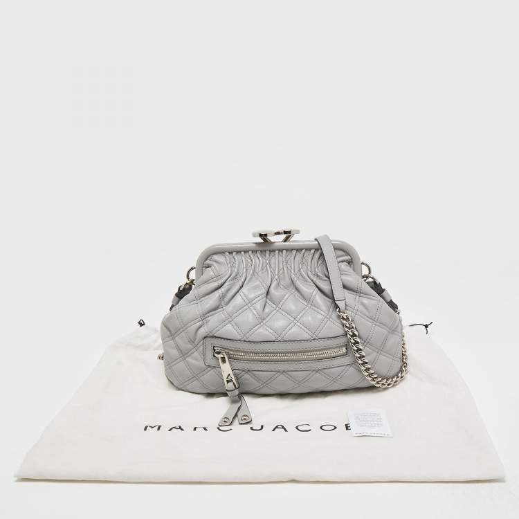Pre Owned Marc Jacobs Grey Quilted Leather Little Stam Shoulder Bag