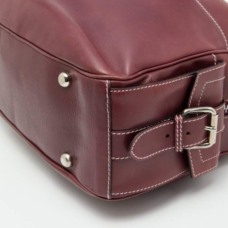 Pre Owned Marc Jacobs Burgundy Leather The Venetia Bowler Bag