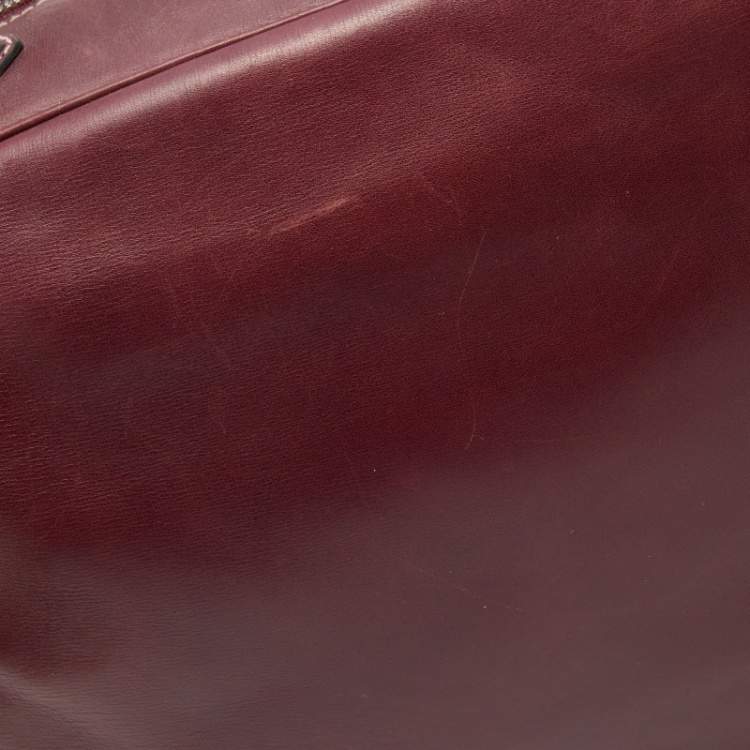 Pre Owned Marc Jacobs Burgundy Leather The Venetia Bowler Bag