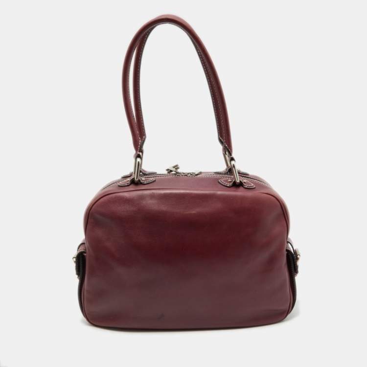 Pre Owned Marc Jacobs Burgundy Leather The Venetia Bowler Bag