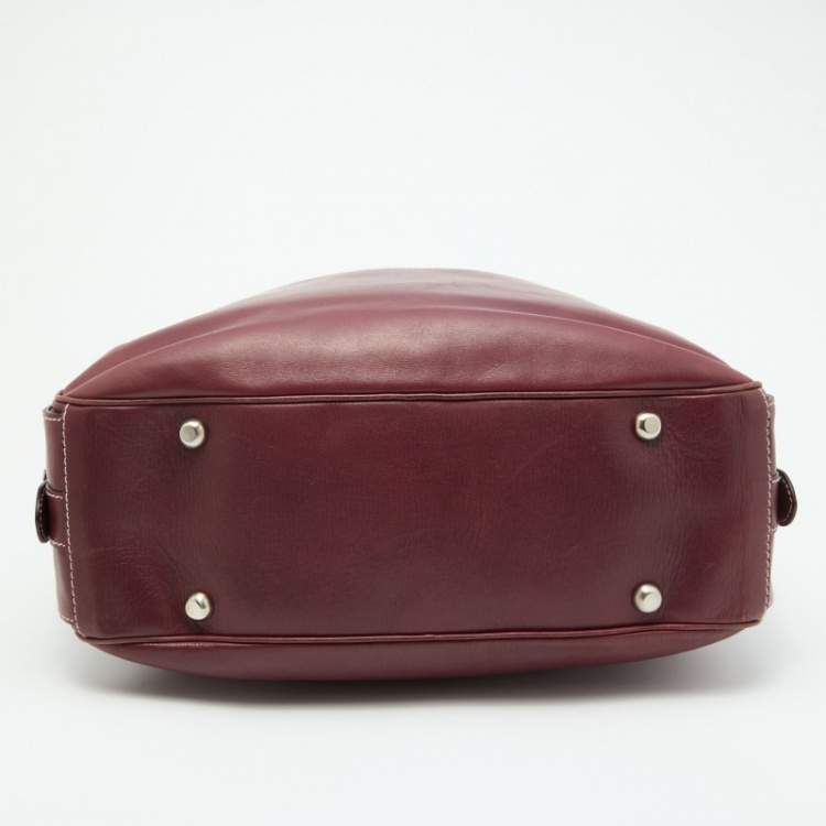 Pre Owned Marc Jacobs Burgundy Leather The Venetia Bowler Bag