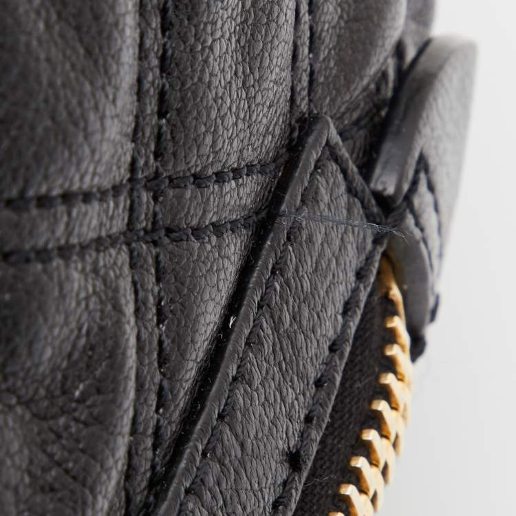 Pre Owned Marc Jacobs Black Quilted Leather Glam Satchel