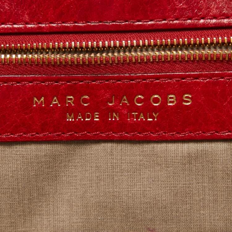 Pre Owned Marc Jacobs Red Quilted Leather Chain Satchel