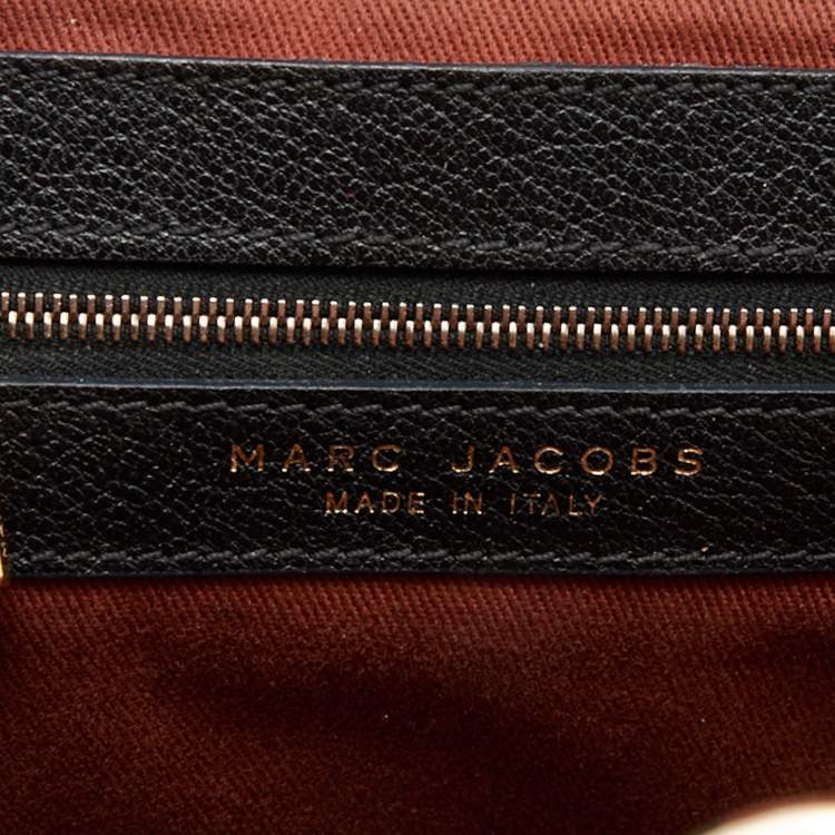 Pre Owned Marc Jacobs Black Quilted Leather Stam Satchel