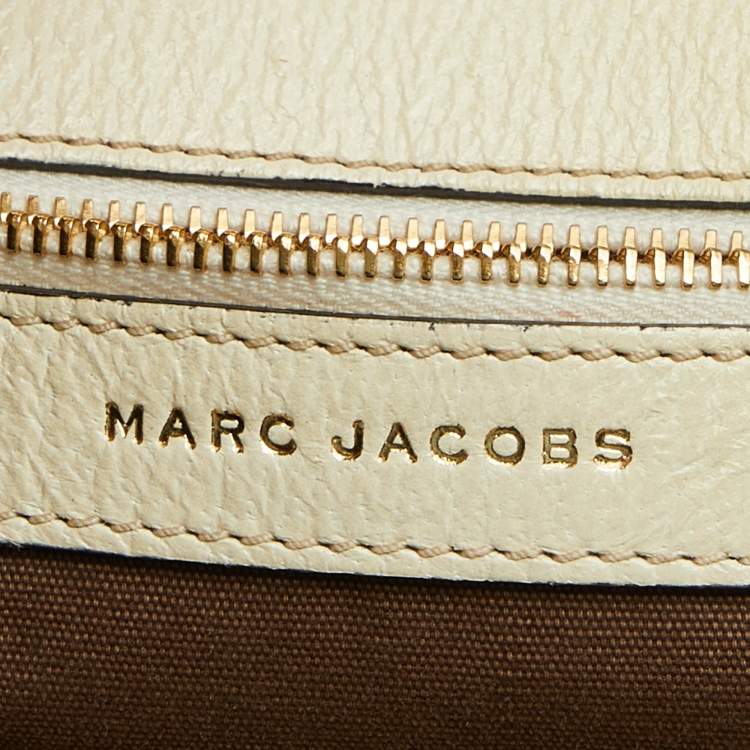 Pre Owned Marc Jacobs Beige Canvas and Leather Large Robert Duffy Bag on Bag Tote