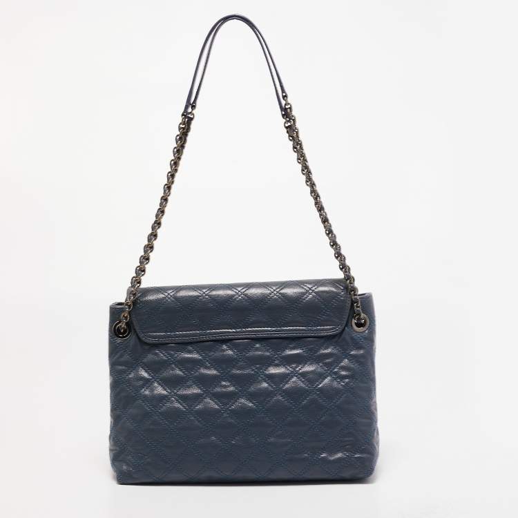 Pre Owned Marc Jacobs Nautical Blue Quilted Leather The XL Single Shoulder Bag