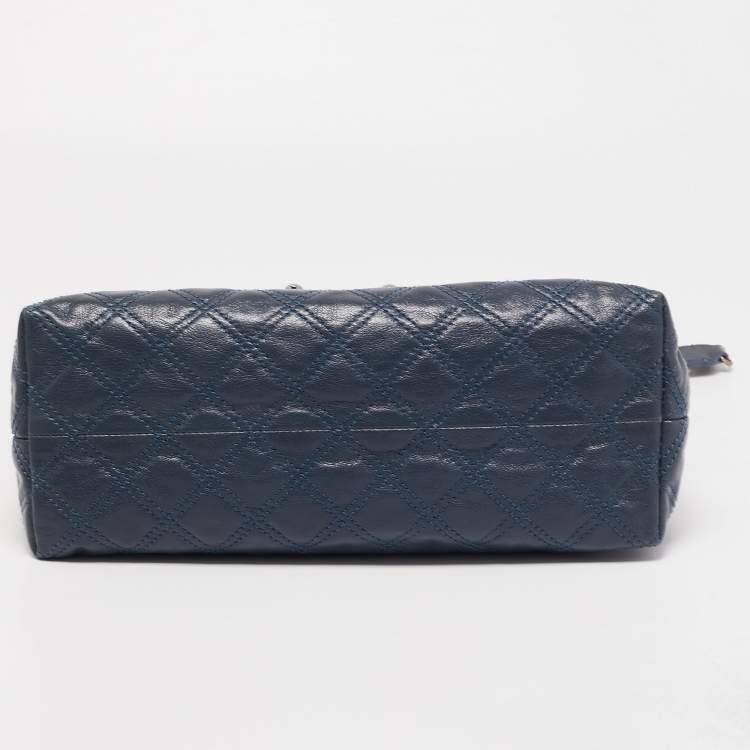 Pre Owned Marc Jacobs Nautical Blue Quilted Leather The XL Single Shoulder Bag