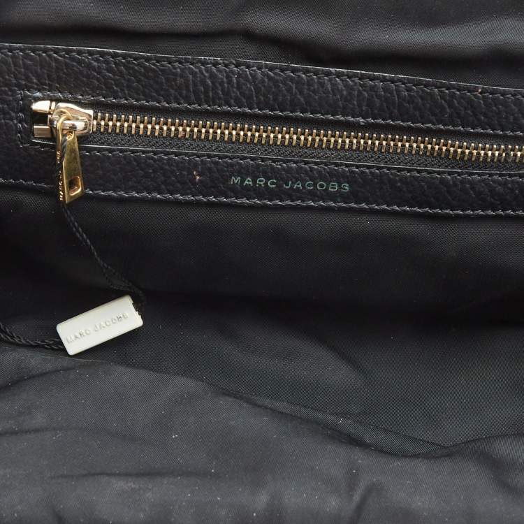 Pre Owned Marc Jacobs Black Quilted Nylon and Leather Stam Satchel