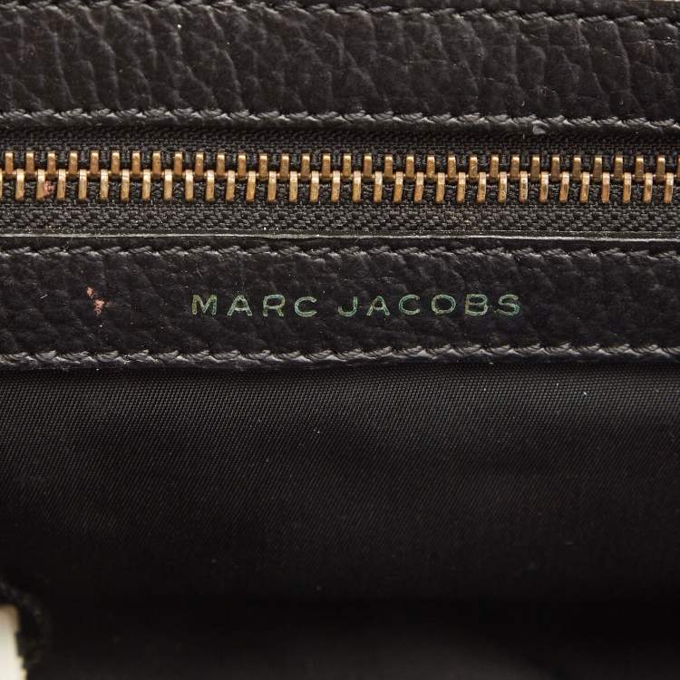 Pre Owned Marc Jacobs Black Quilted Nylon and Leather Stam Satchel