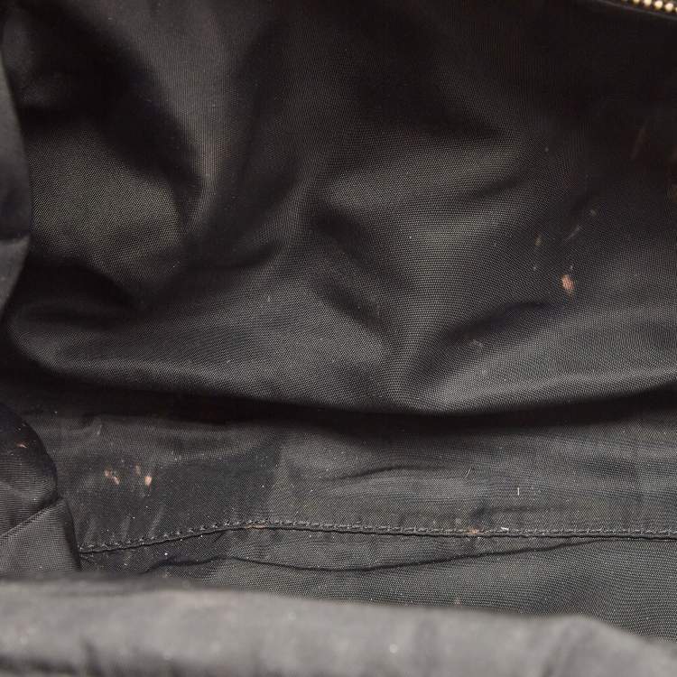 Pre Owned Marc Jacobs Black Quilted Nylon and Leather Stam Satchel