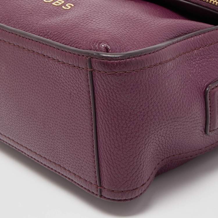 Pre Owned Marc Jacobs Purple Leather The Groove Messenger Bag