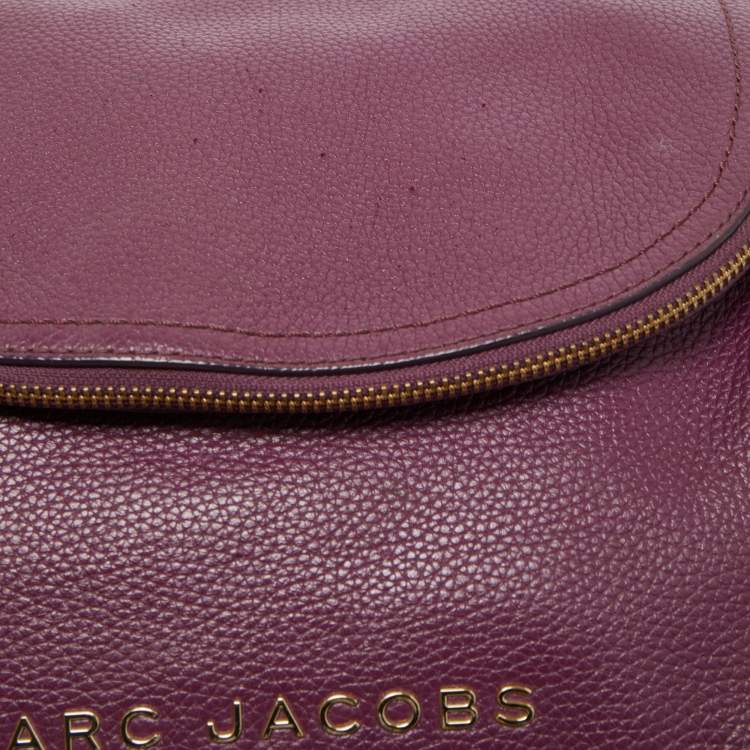 Pre Owned Marc Jacobs Purple Leather The Groove Messenger Bag