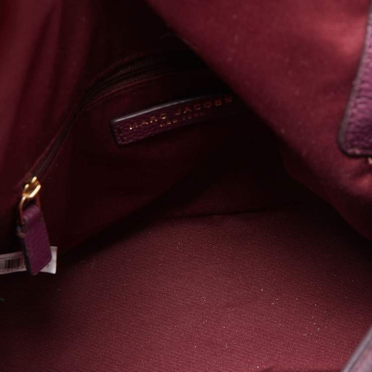Pre Owned Marc Jacobs Purple Leather The Groove Messenger Bag