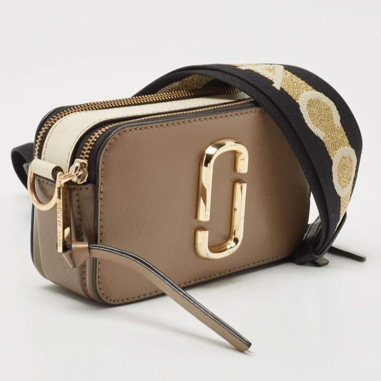 Pre Owned Marc Jacobs Beige/Cream Leather Snapshot Camera Crossbody Bag