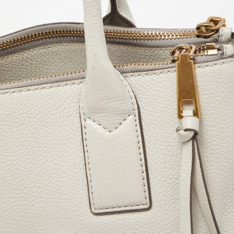 Pre Owned Marc Jacobs Off White Leather Gotham North South Tote