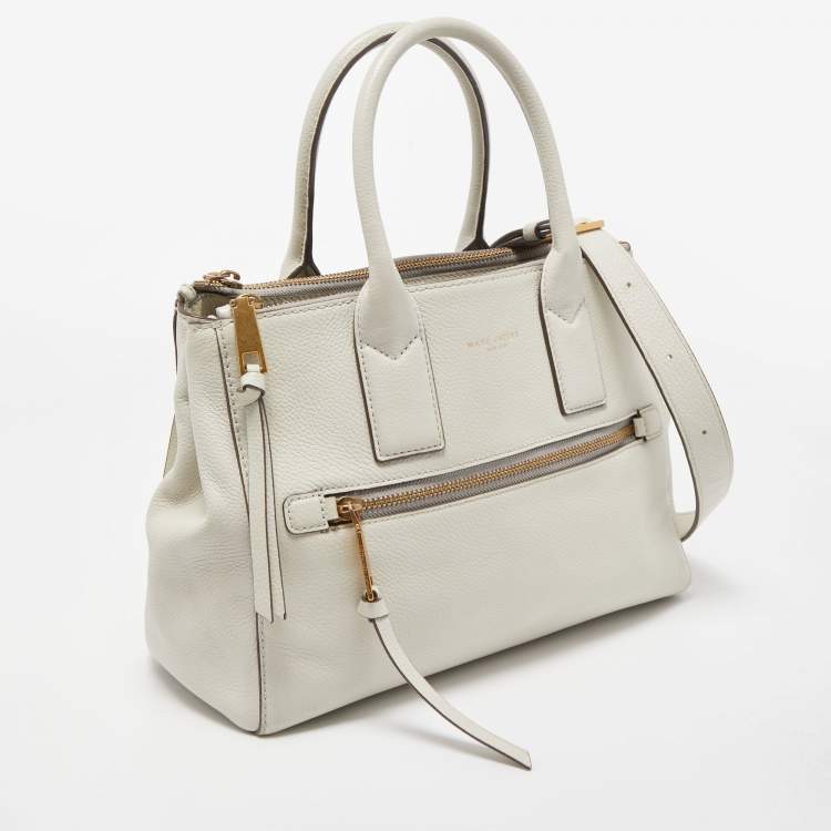 Pre Owned Marc Jacobs Off White Leather Gotham North South Tote