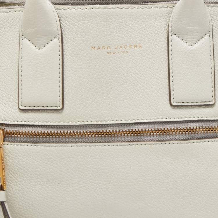 Pre Owned Marc Jacobs Off White Leather Gotham North South Tote