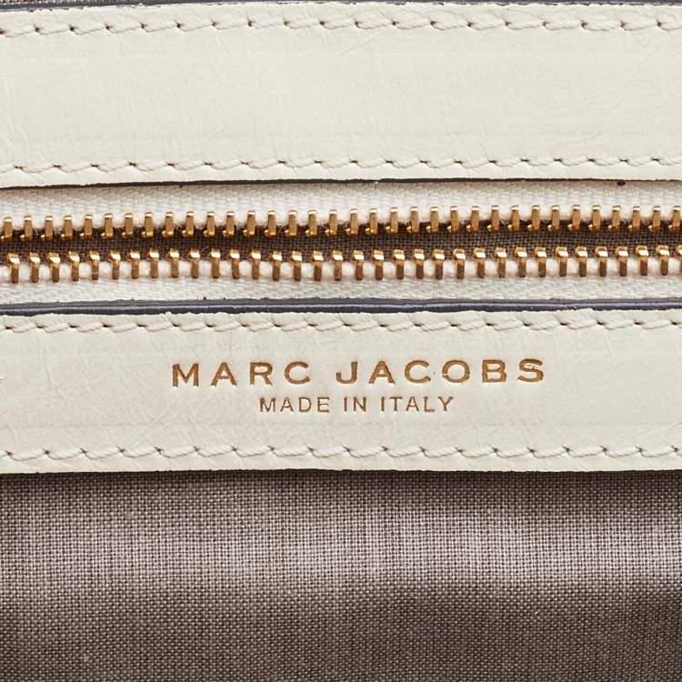 Pre Owned Marc Jacobs Cream Quilted Leather Stam Satchel