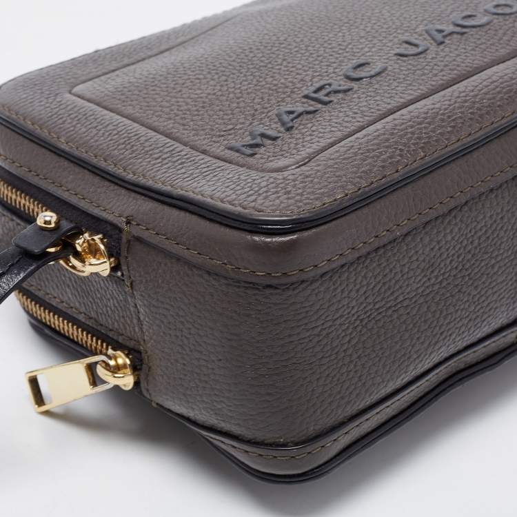 Pre Owned Marc Jacobs Grey Leather The Box 20 Top Handle Bag