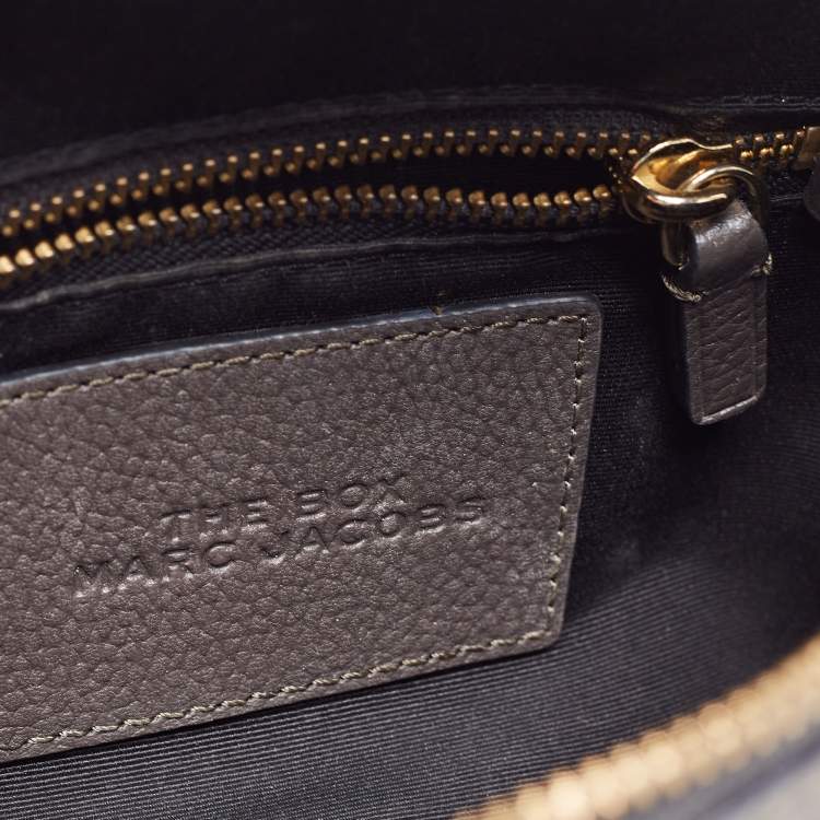 Pre Owned Marc Jacobs Grey Leather The Box 20 Top Handle Bag
